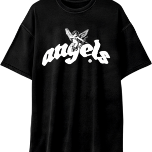 "Angels" Oversize Graphic Tee [White Design] - 190 GSM