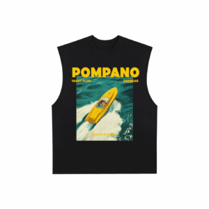 "Pompano" - Raw Edge Cotton Tank Top - Black, S