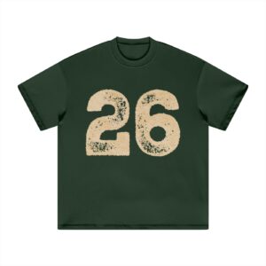 "DAYBREAK" - Heavyweight Earth Tone T-Shirt - Blackish Green, XS